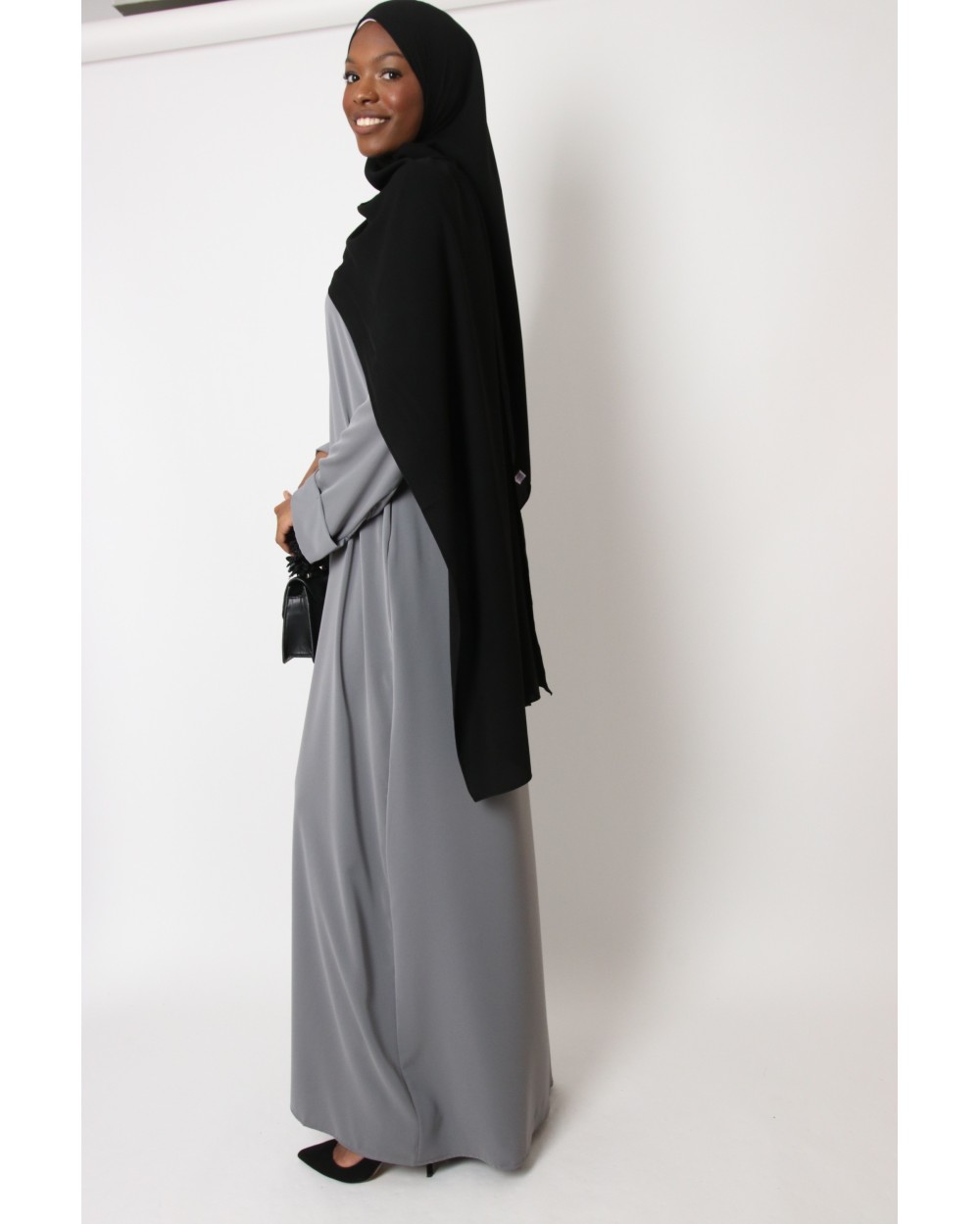 Abaya Antilia manches revers grande taille