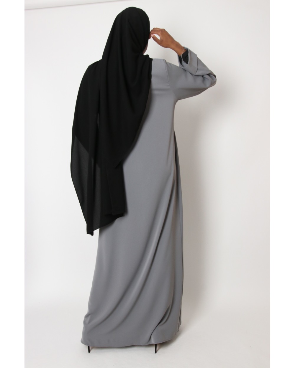 Tall Lapel Sleeve Abaya Plus Size