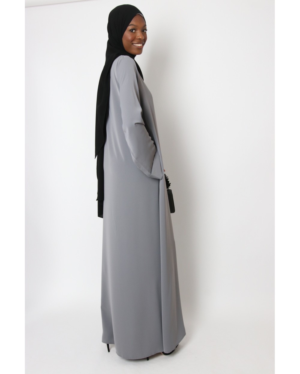 Abaya Antilia manches revers grande taille