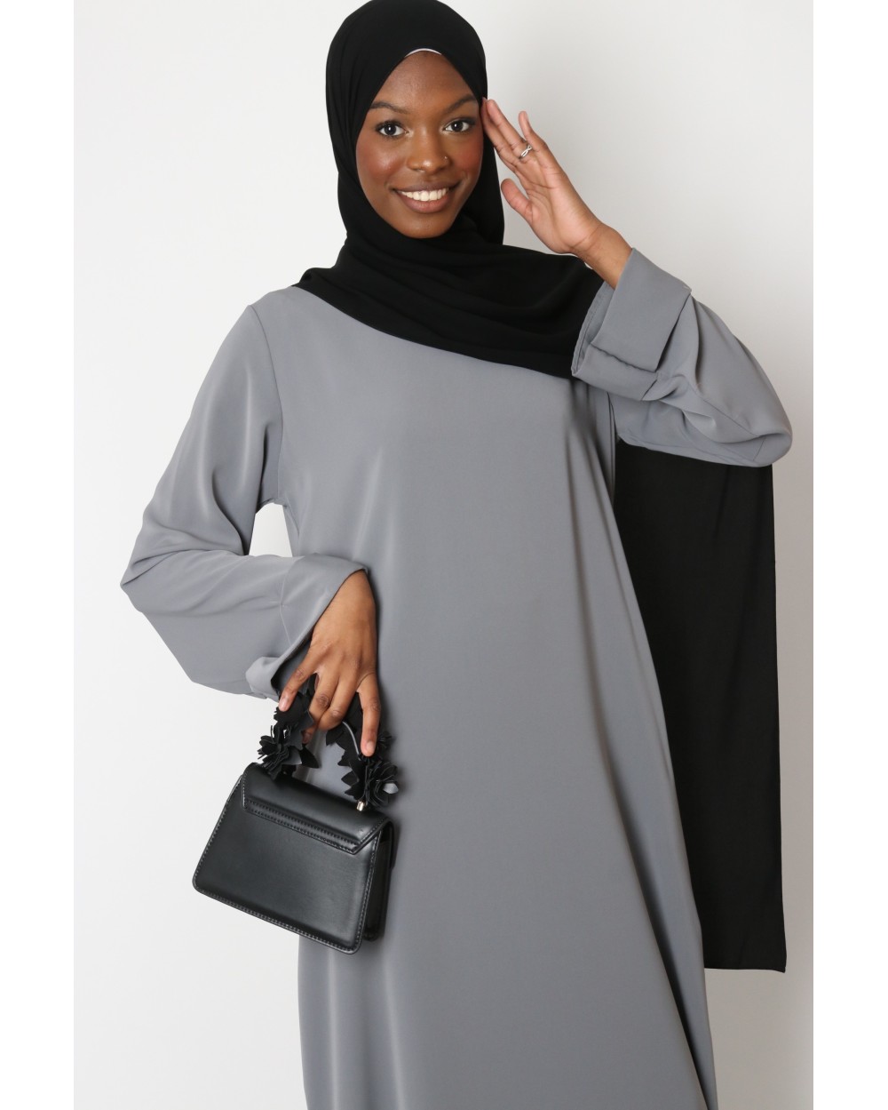 Abaya Antilia manches revers grande taille