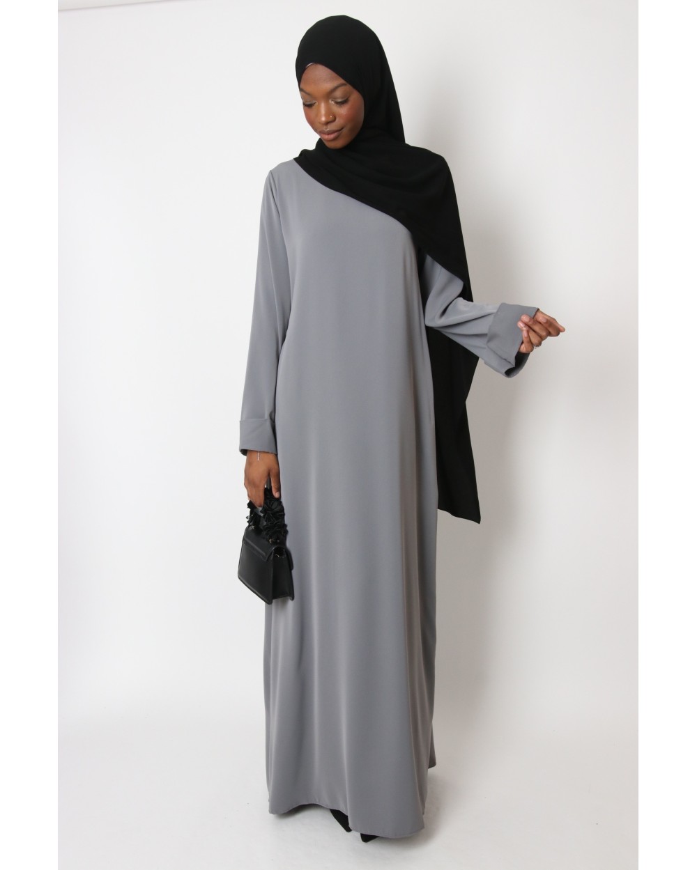 Abaya Antilia manches revers grande taille