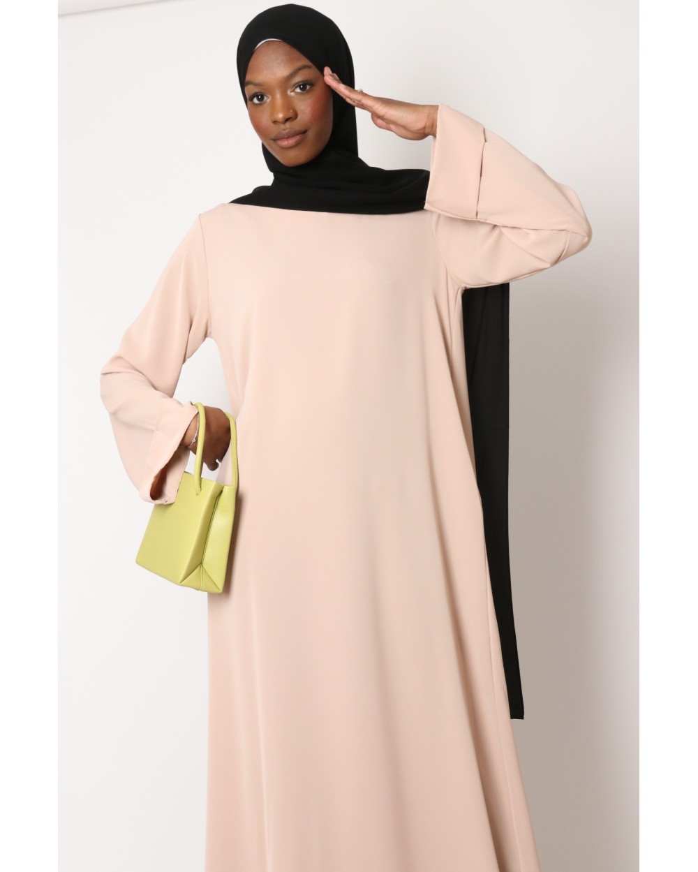 Abaya Antilia manches revers grande taille