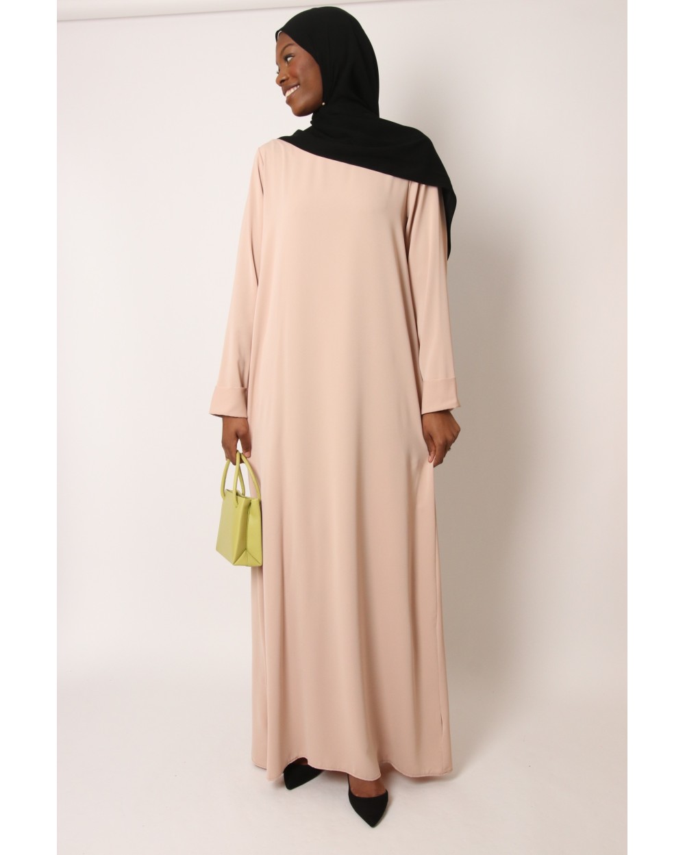 Tall Lapel Sleeve Abaya Plus Size