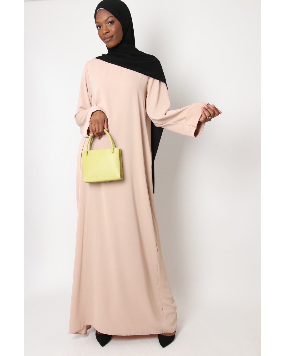 Tall Lapel Sleeve Abaya Plus Size