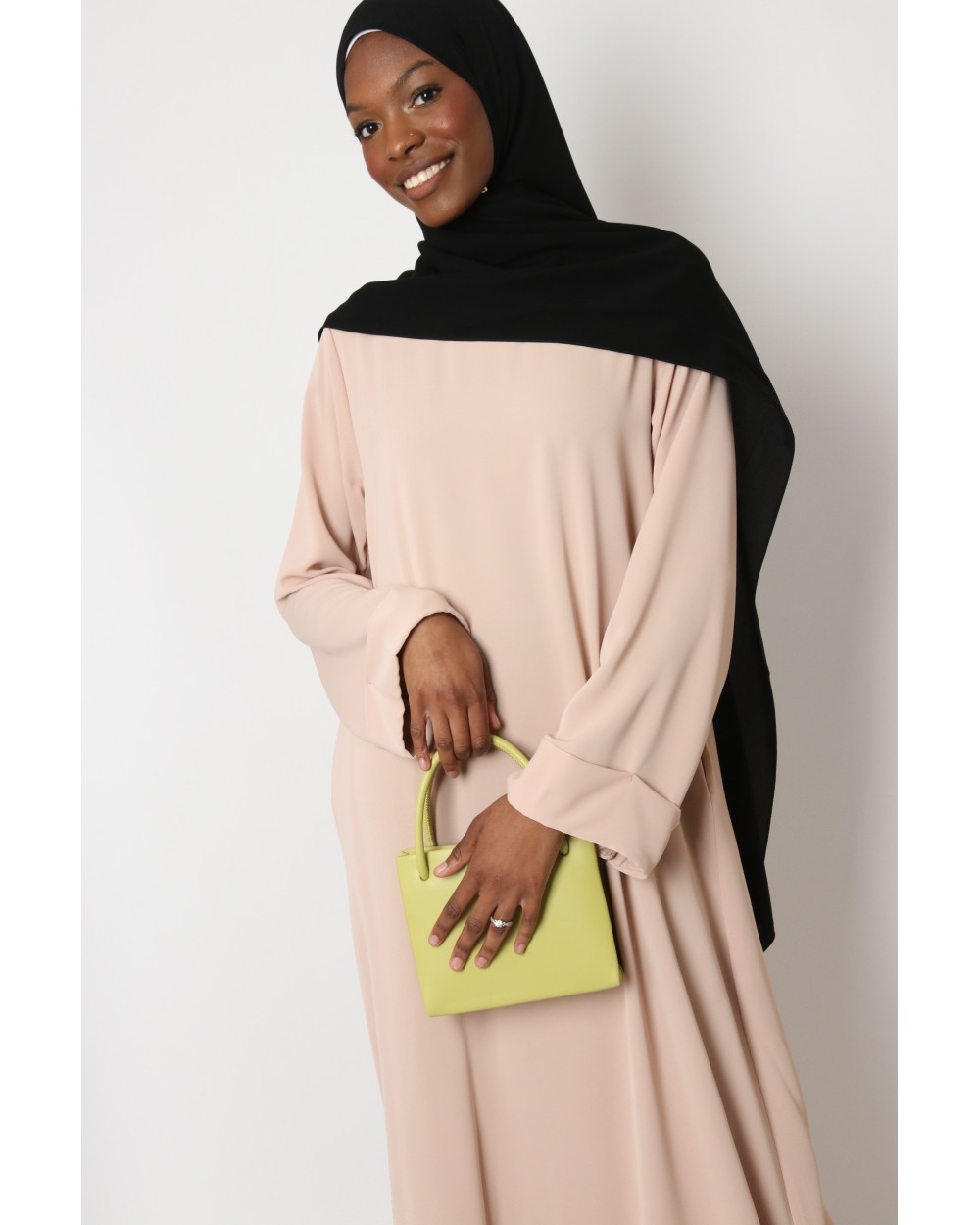 Tall Lapel Sleeve Abaya Plus Size