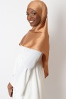 Hijab satin plissée à nouer