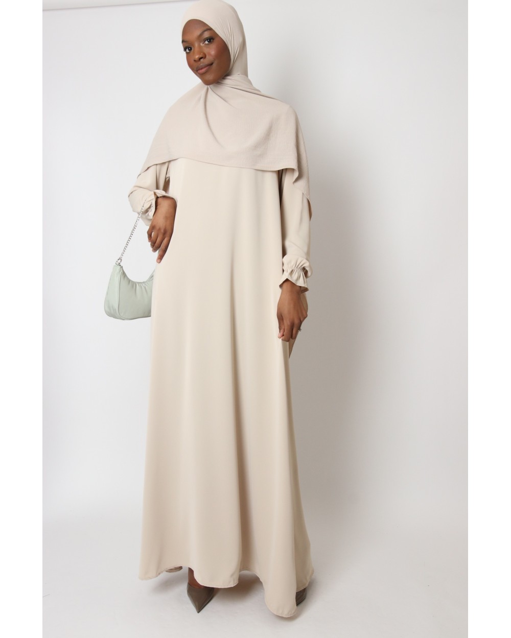 Tall Ruffle Sleeve Abaya Plus Size