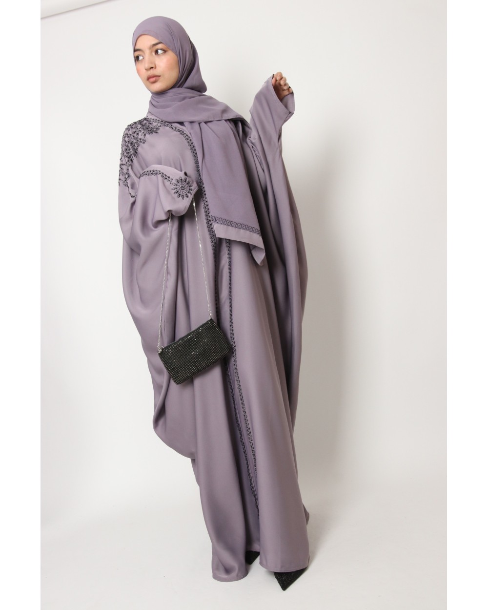 Butterfly abaya Dubai rhinestones