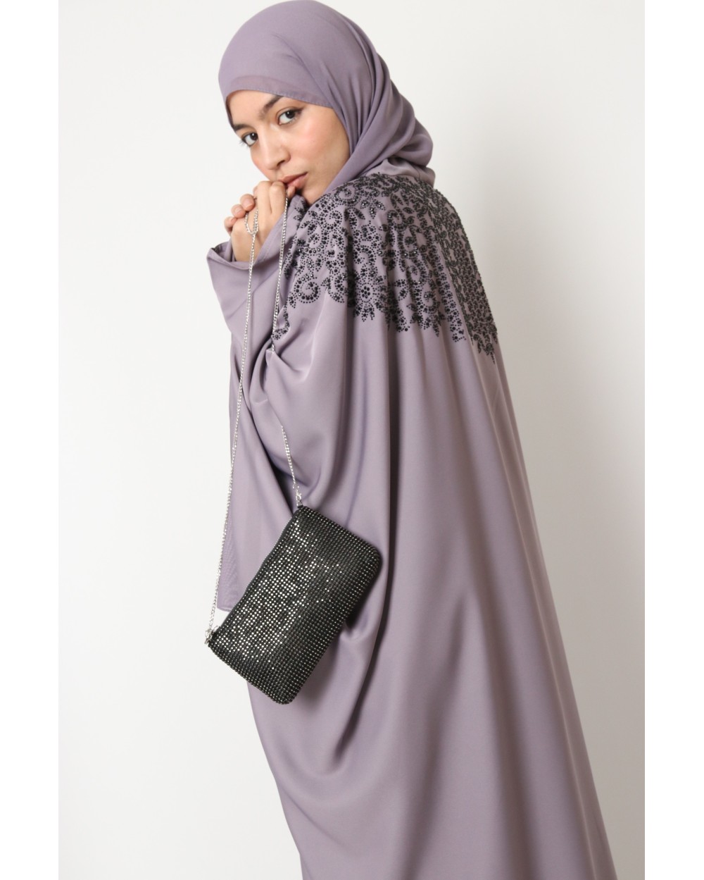 Butterfly abaya Dubai rhinestones