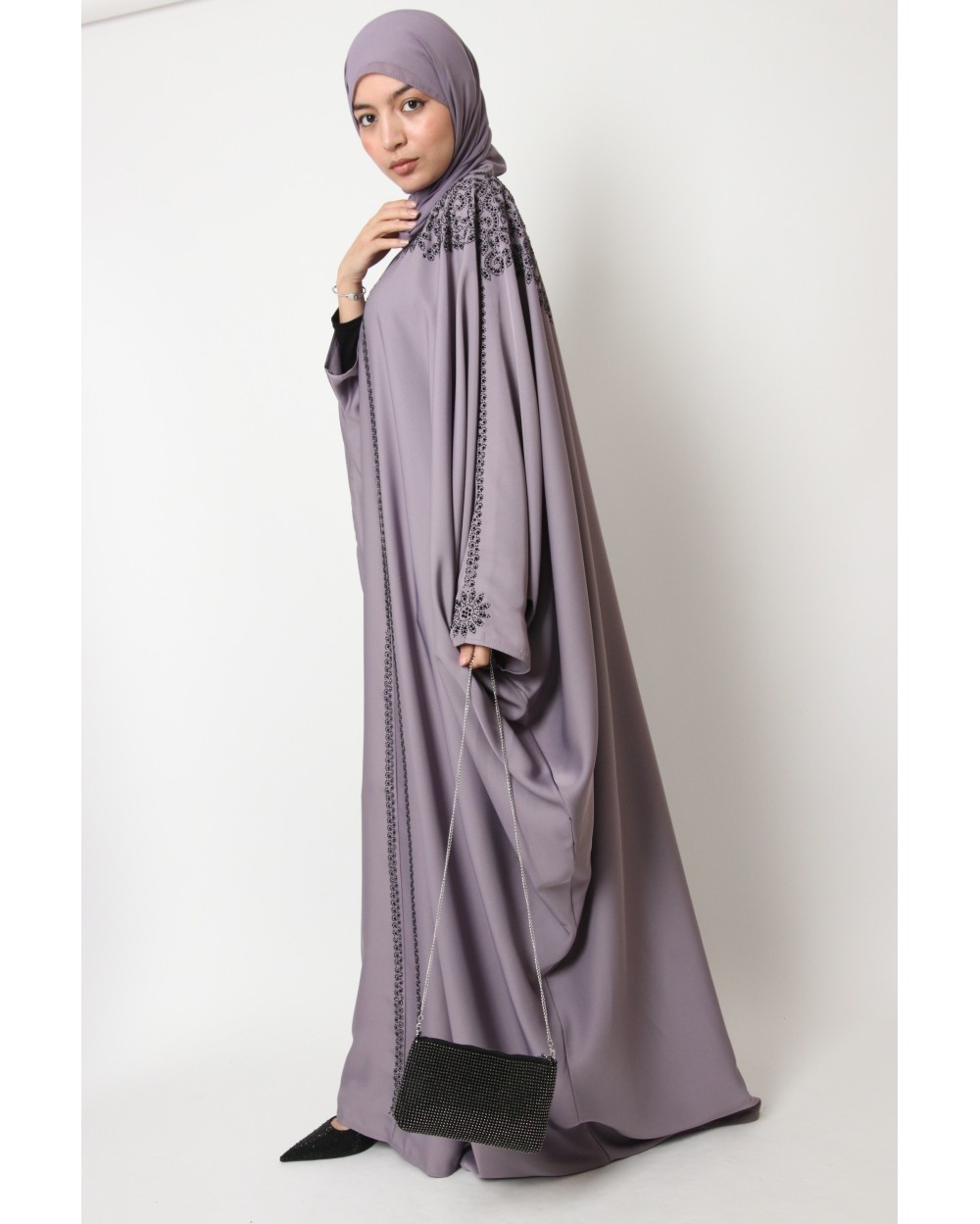 Butterfly abaya Dubai rhinestones