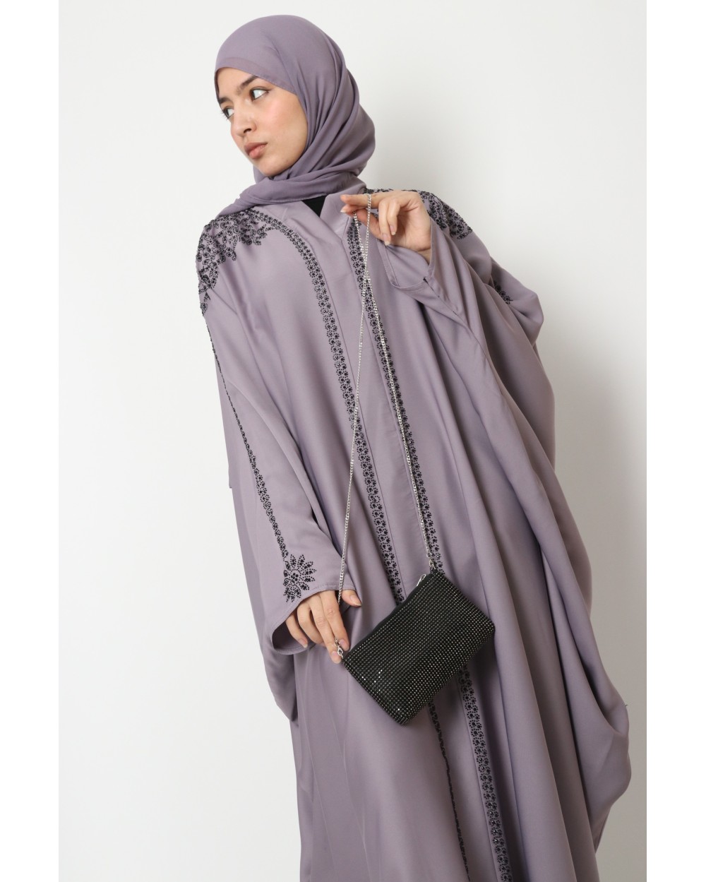 Butterfly abaya Dubai rhinestones