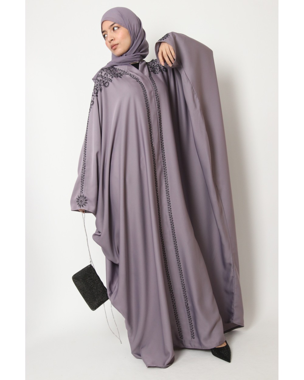 Butterfly abaya Dubai rhinestones