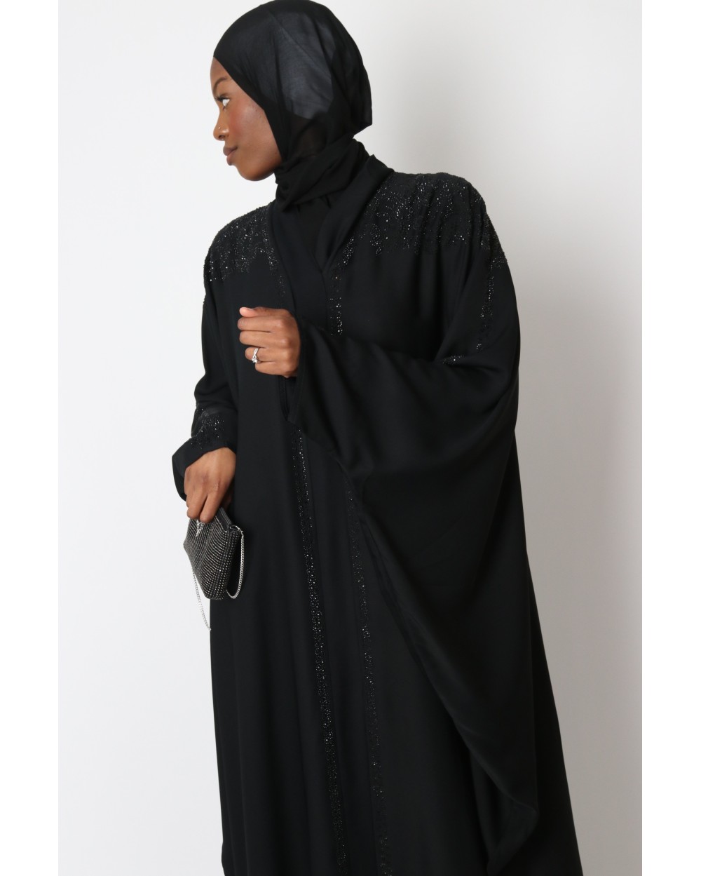 Butterfly abaya Dubai rhinestones