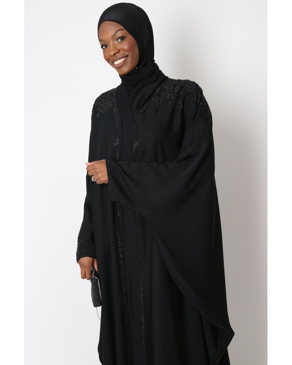 Butterfly abaya Dubai rhinestones