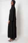 Integrated hijab ruffled dress