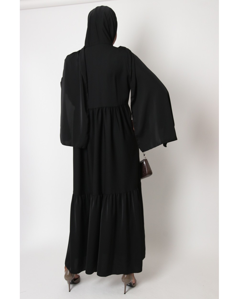 Robe à volants hijab intégré