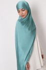 Hijab satin plissée à nouer