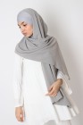 Hijab to put on hood integrated medina silk