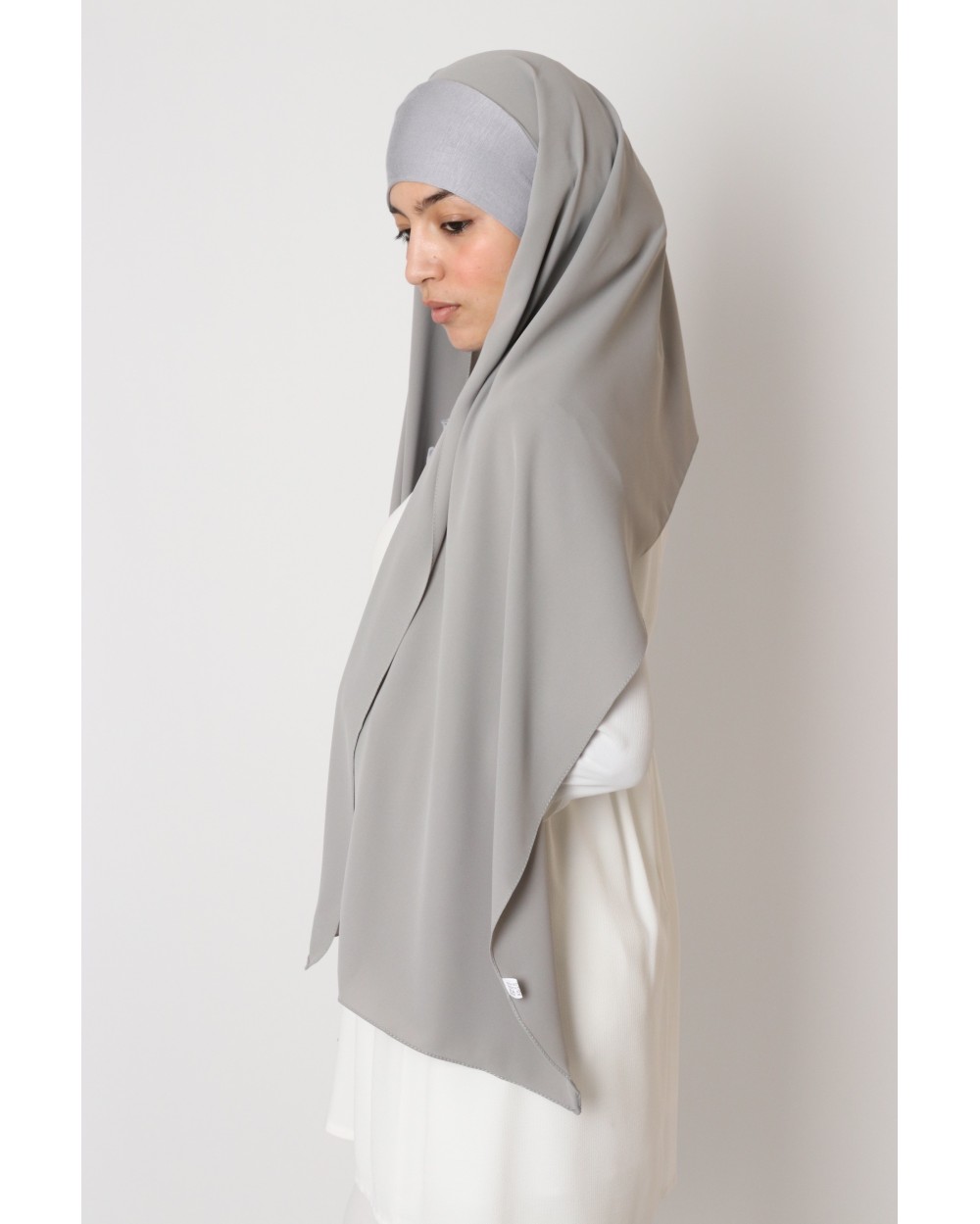 Hijab à enfiler cagoule intégré soie de médine