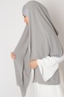 Hijab à enfiler cagoule intégré soie de médine