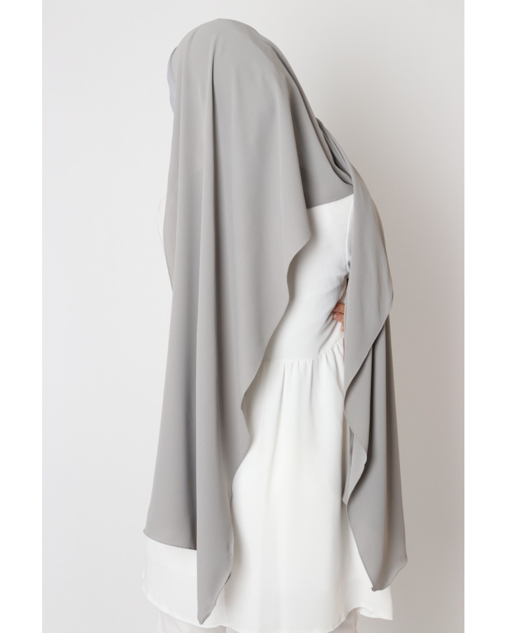 Hijab à enfiler cagoule intégré soie de médine