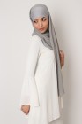 Hijab to put on hood integrated medina silk