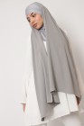 Hijab to put on hood integrated medina silk