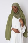 Hijab to put on hood integrated medina silk