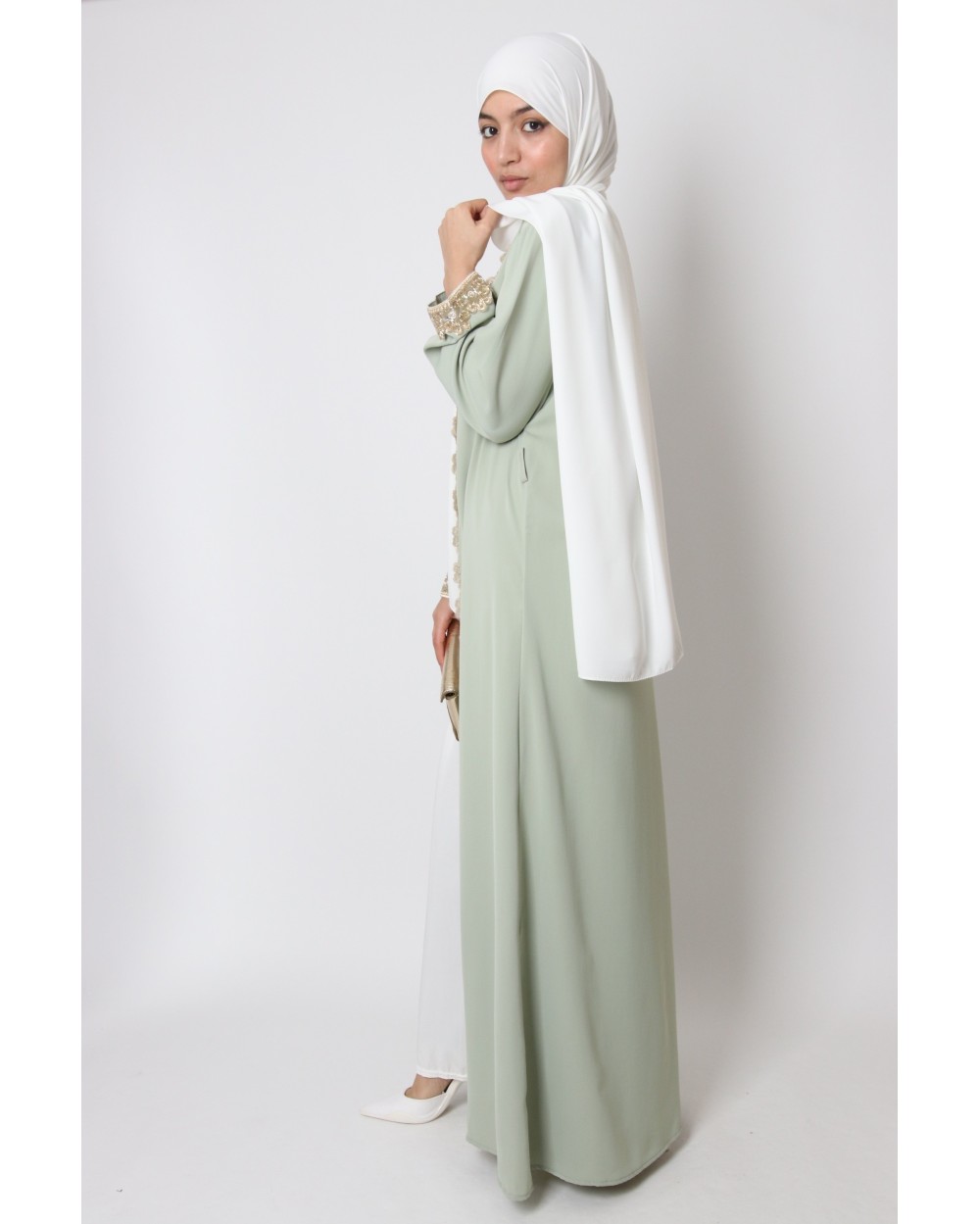 Medina silk lace Kaftan kimono