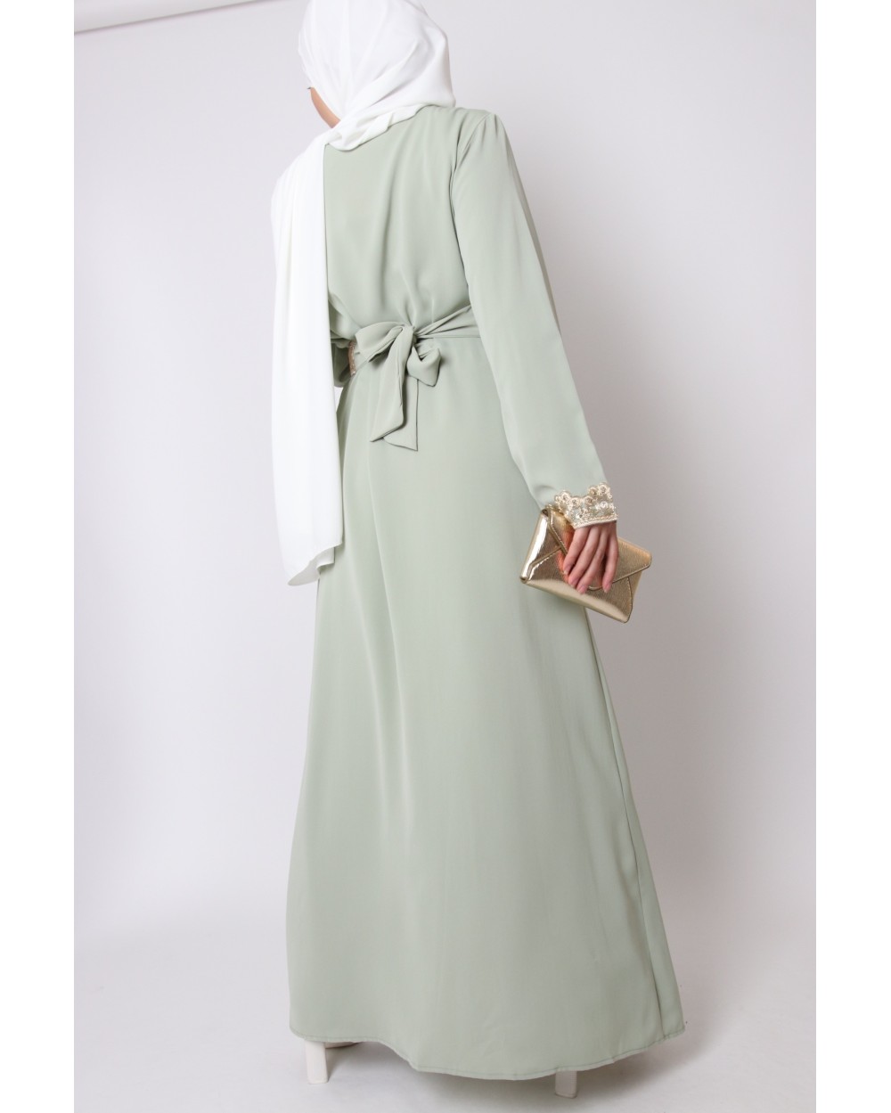 Medina silk lace Kaftan kimono