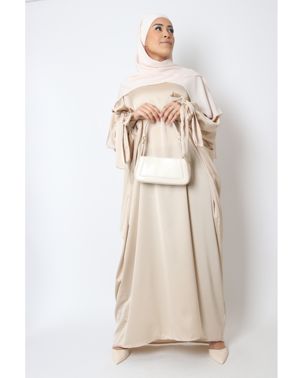 Abaya papillon satinée Safaa