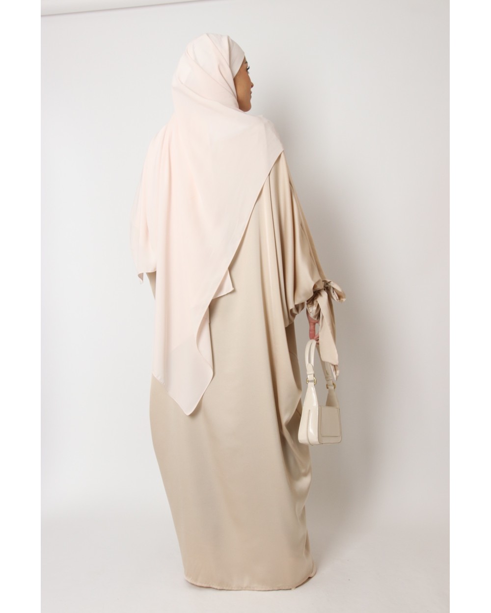 Safaa satin butterfly abaya