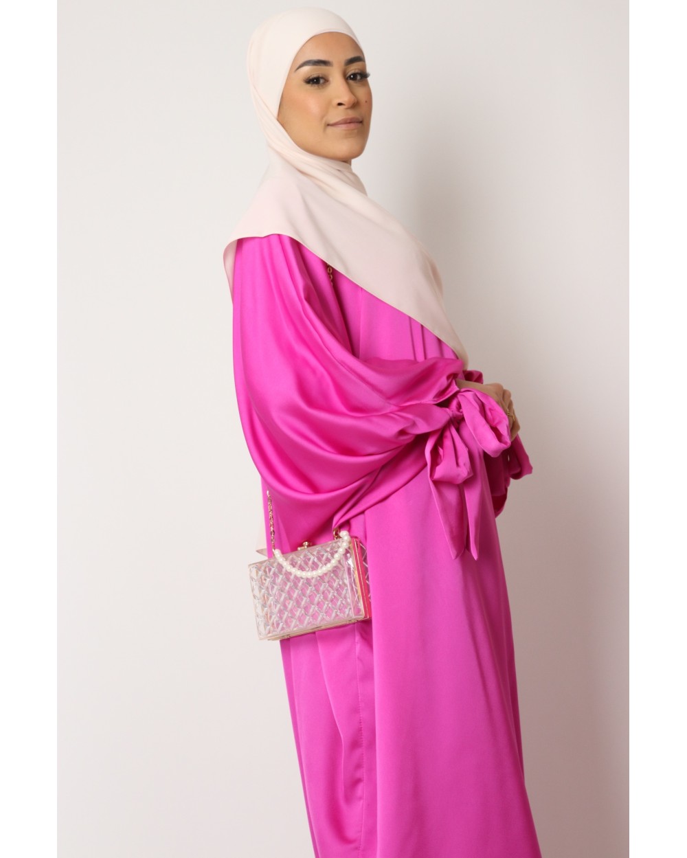 Abaya papillon satinée Safaa