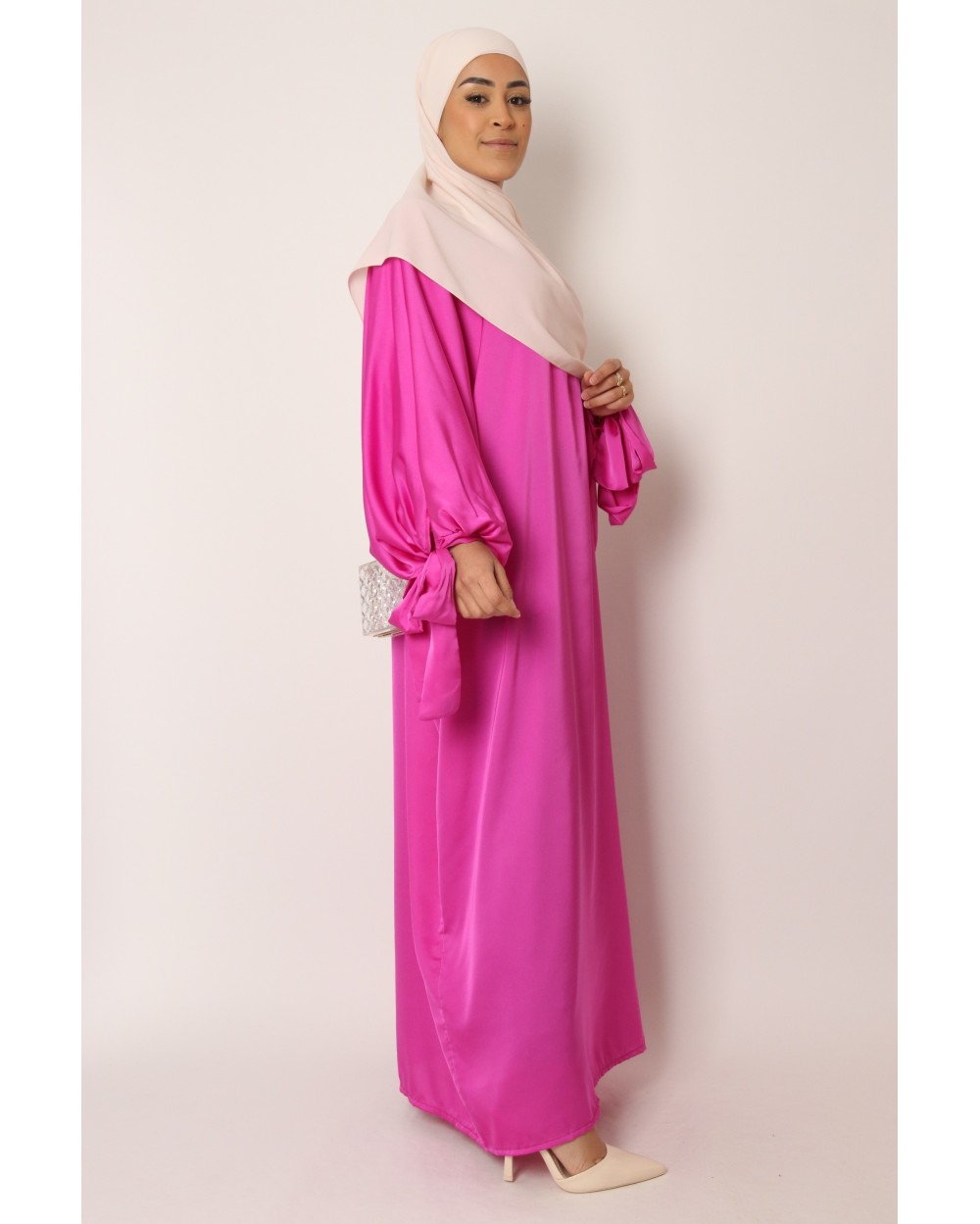 Abaya papillon satinée Safaa
