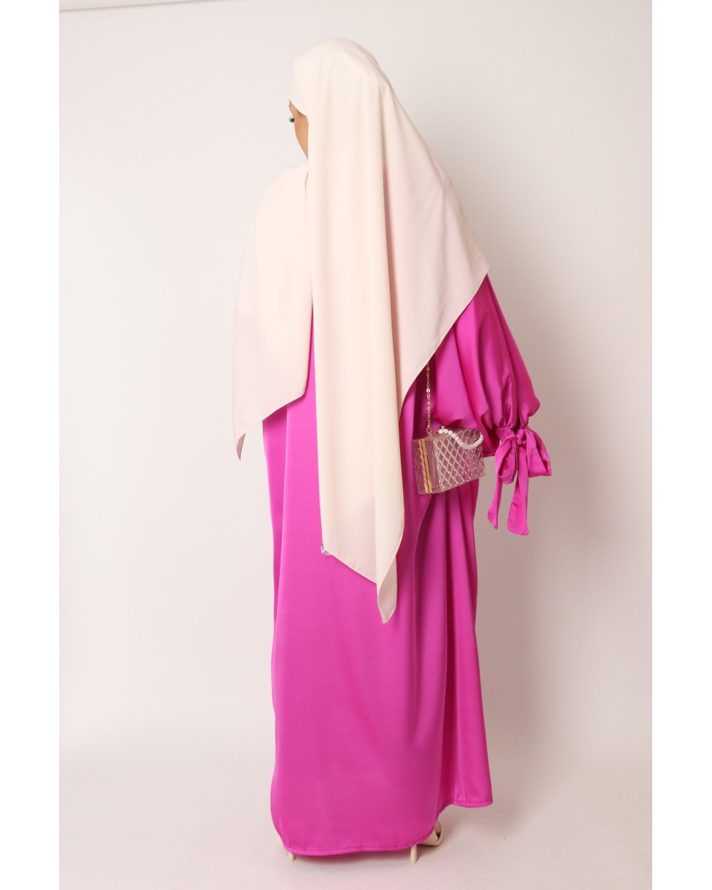 Safaa satin butterfly abaya