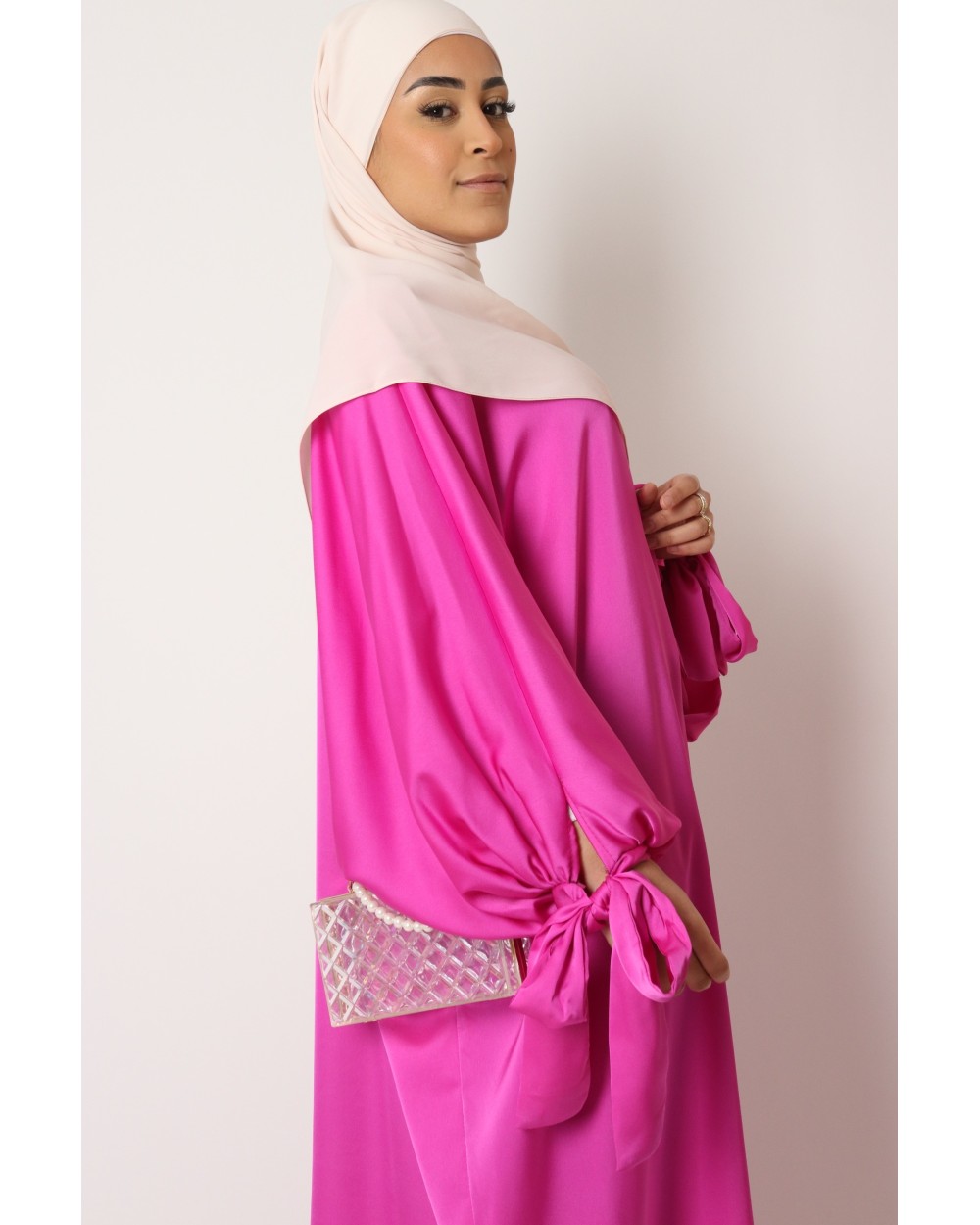 Abaya papillon satinée Safaa