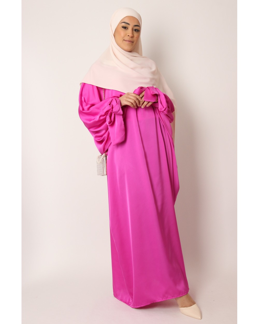 Abaya papillon satinée Safaa