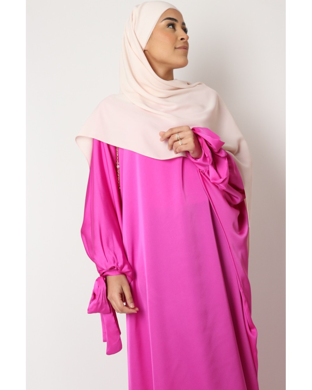 Safaa satin butterfly abaya