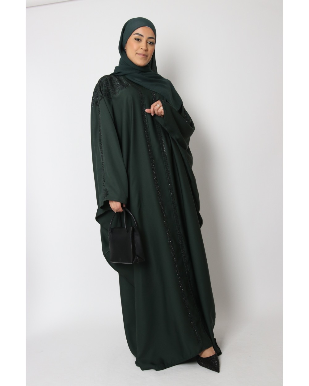 Butterfly abaya Dubai rhinestones