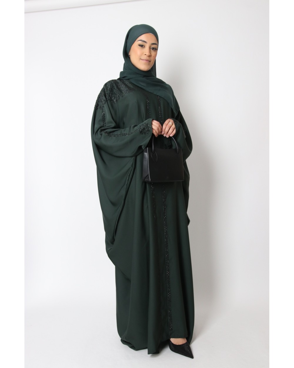 Butterfly abaya Dubai rhinestones