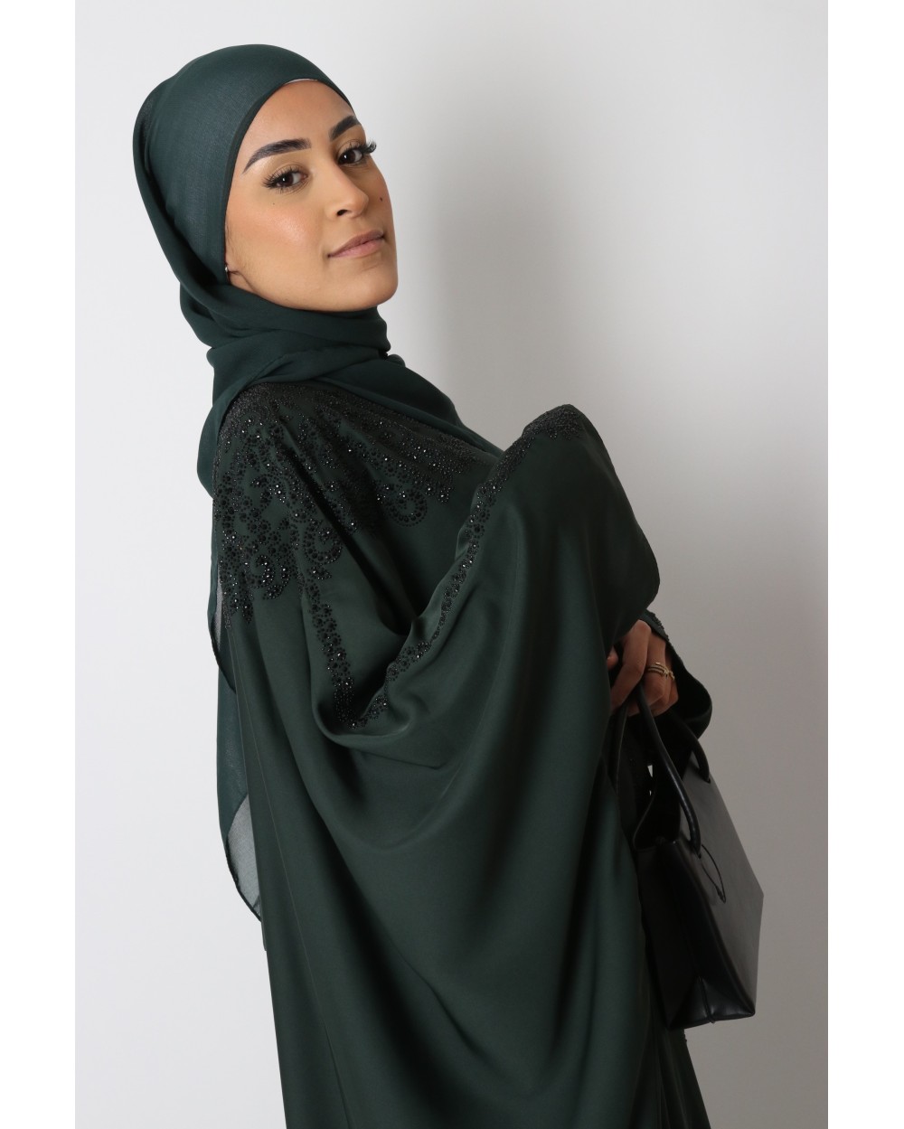 Butterfly abaya Dubai rhinestones