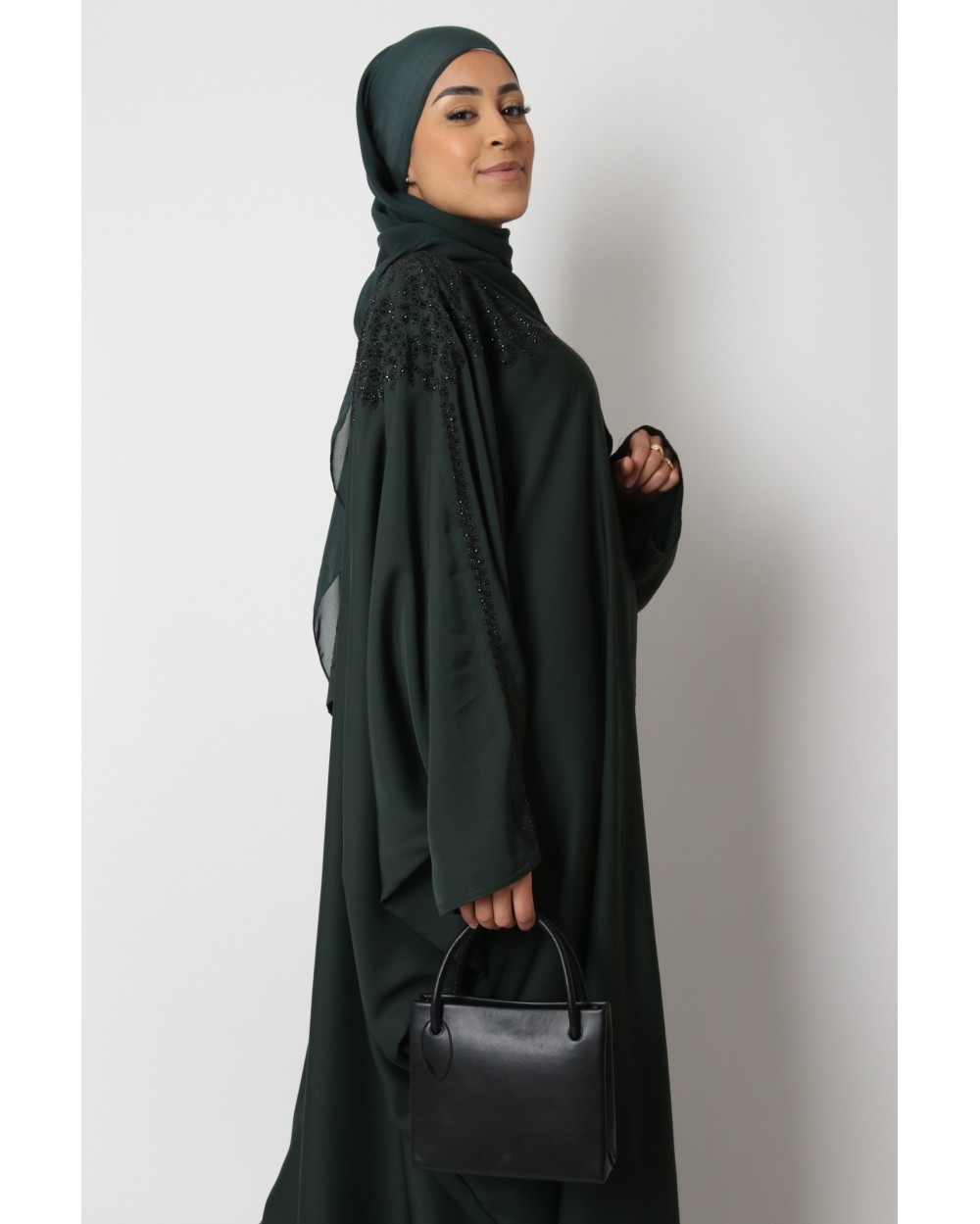 Butterfly abaya Dubai rhinestones