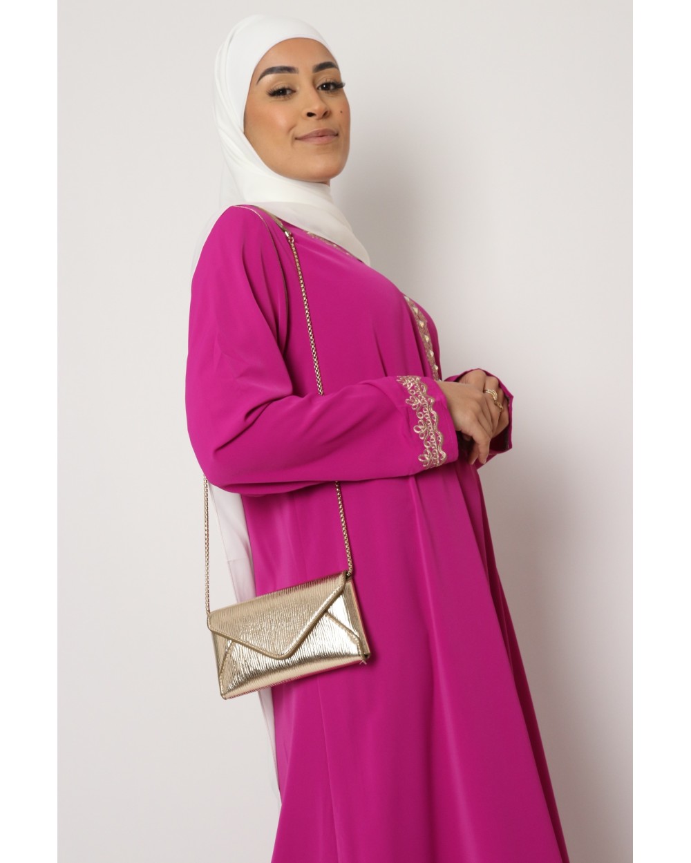 Oumi Abaya long dress Jennah rhinestones
