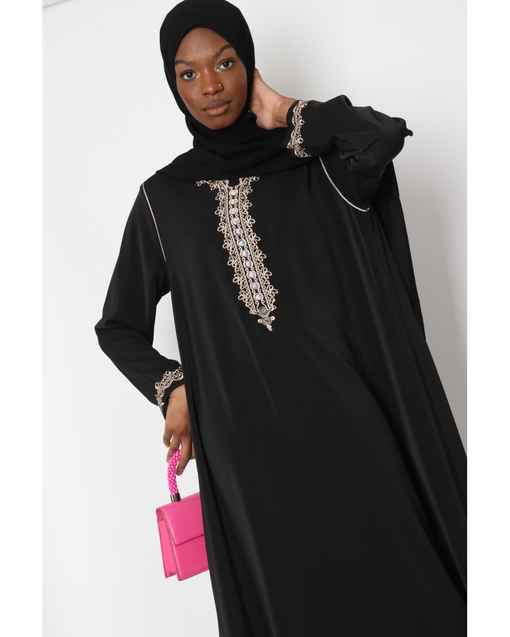 Oumi Abaya long dress Jennah rhinestones