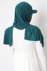 Hijab à enfiler avec casquette intégrée