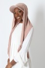 Hijab à enfiler avec casquette intégrée