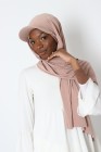 Hijab à enfiler avec casquette intégrée