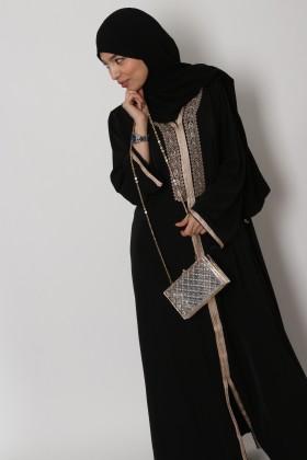 Robe longue Abaya broderie chic orientale