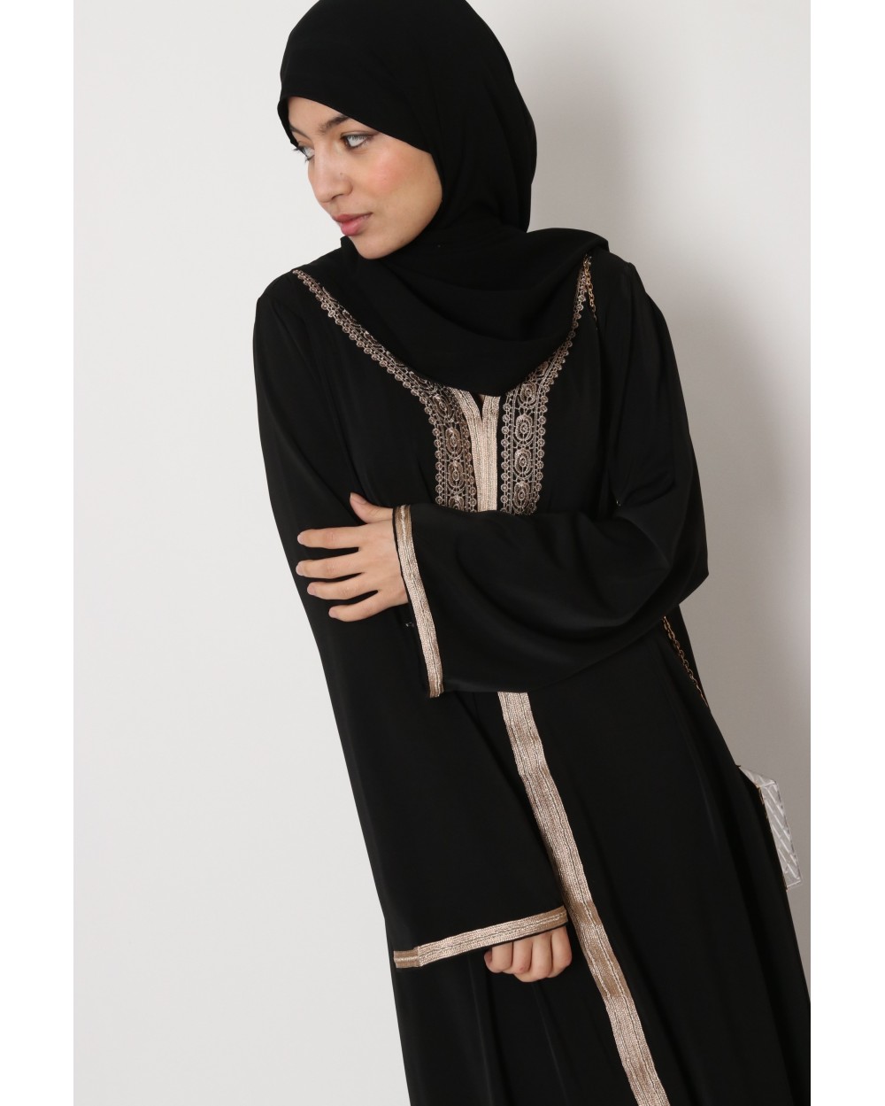 Robe longue Abaya broderie chic orientale