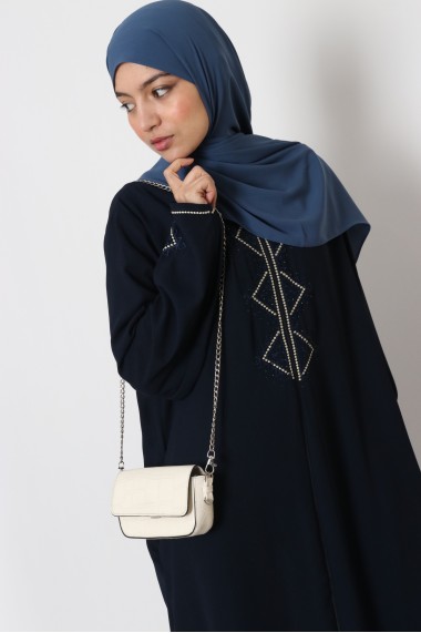 Abaya avec zip Sultana broderie